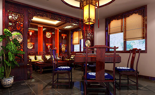 太谷古典中式风格茶楼包间设计装修效果图